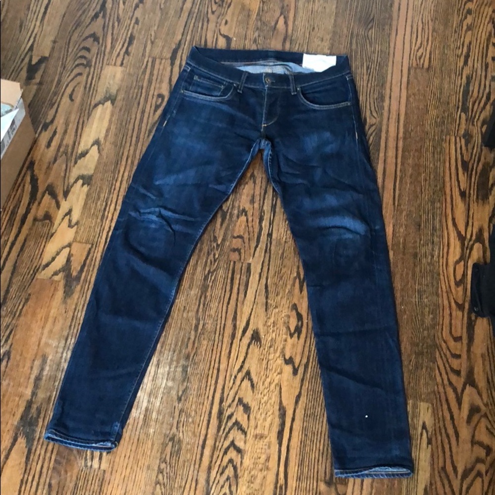 Rag & bone skinny leg blue jeans fit 1